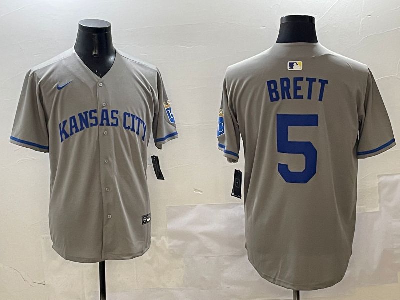 Men Kansas City Royals #5 Brett Grey Game 2025 Nike MLB Jersey style 316